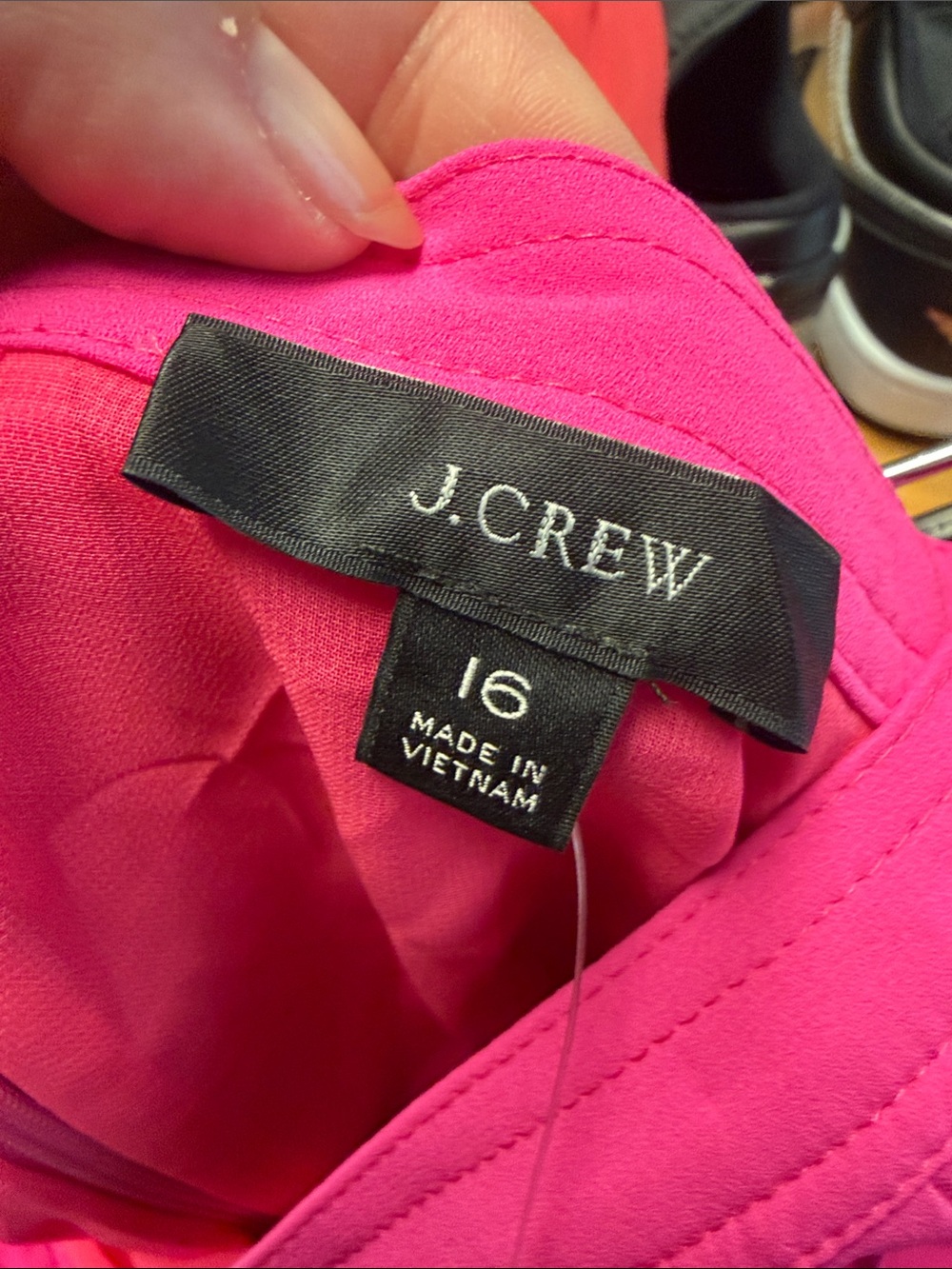 2 Jcrew Pleated Midi Skirts in Bright Fuchsia and multi stripe- pink never worn - Picture 5 of 6